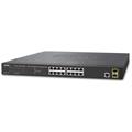 Switch 16-port 10/100/1000B/Tx + 2xSFP Planet: Managed IPv4/IPv6, SFP100/1000
